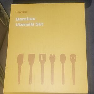 Bamboo Utensils Set - Natural Brown